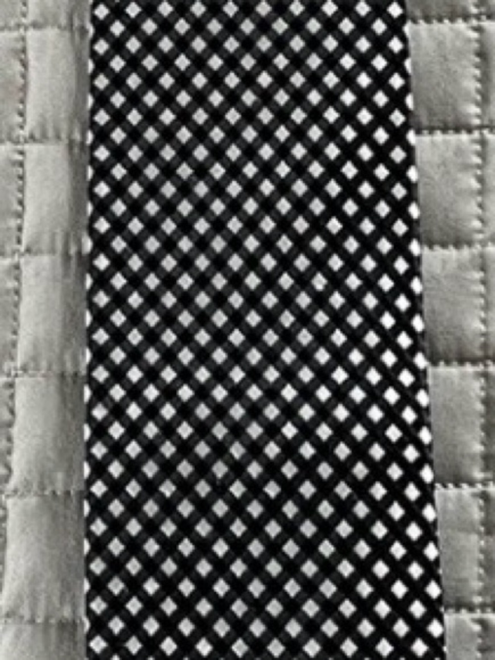 Michael Kors Black and White Diamond-Pattern Men's Tie